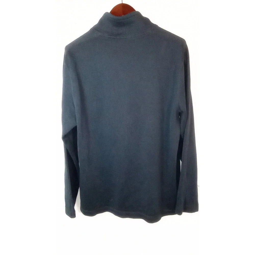 Banana Republic Men L/S  1/4 Zip Pullover Sweatshirt Black Size XL  100% COTTON
